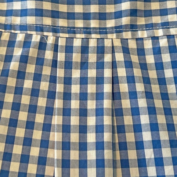 BOYFRIEND SHIRT, BLUE & WHITE CHECK, SIZE 2X, QUALITY DETAILS, COTTON, BUTTON - Picture 13 of 13